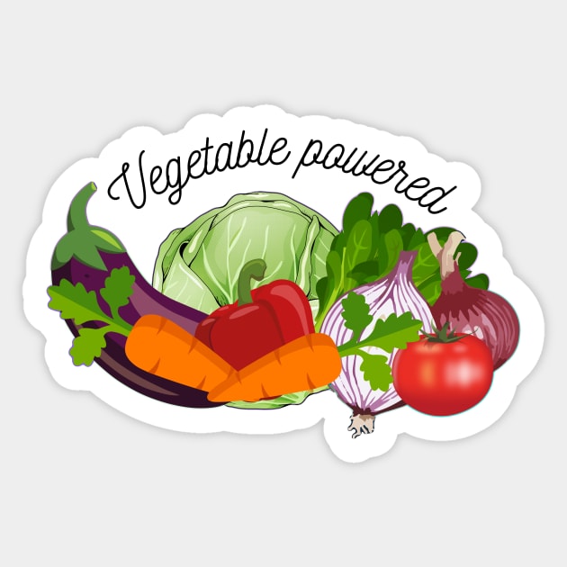 Vegetable powered Sticker by justNickoli